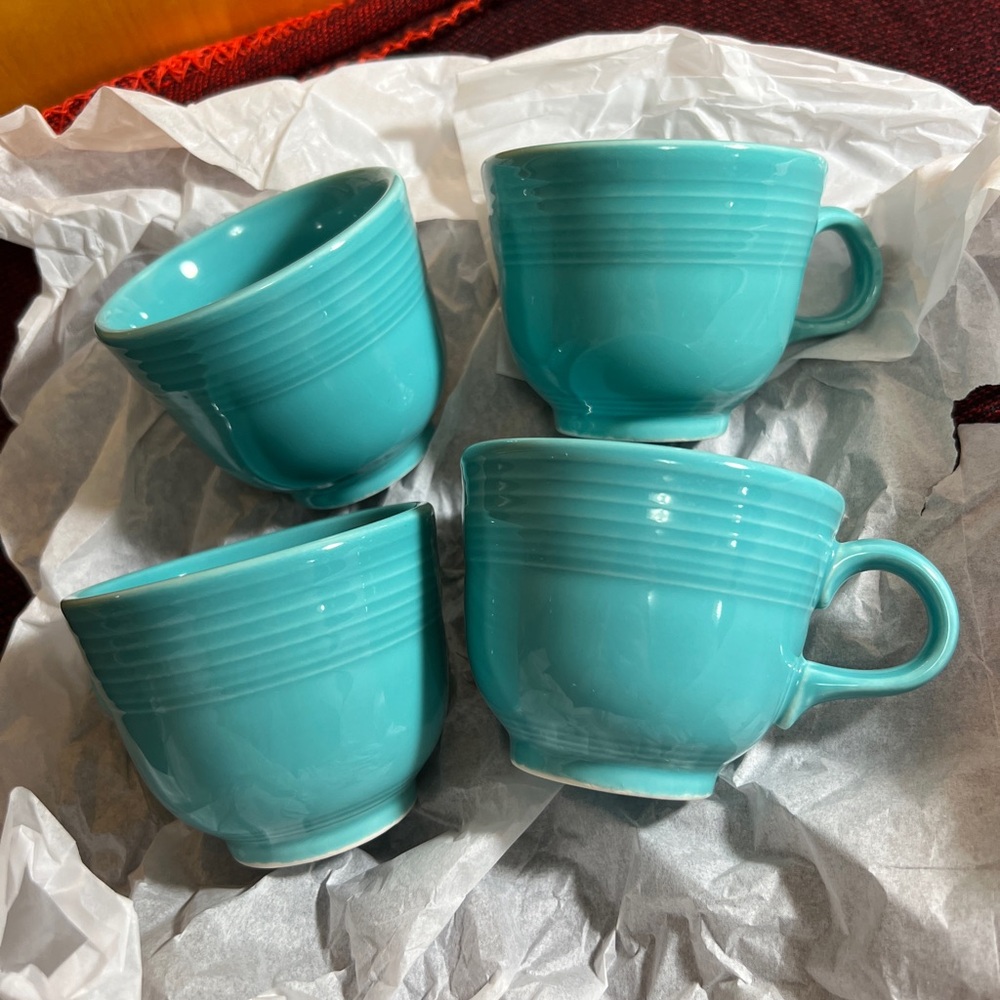 Fiestaware Tourquoise Tea Cups